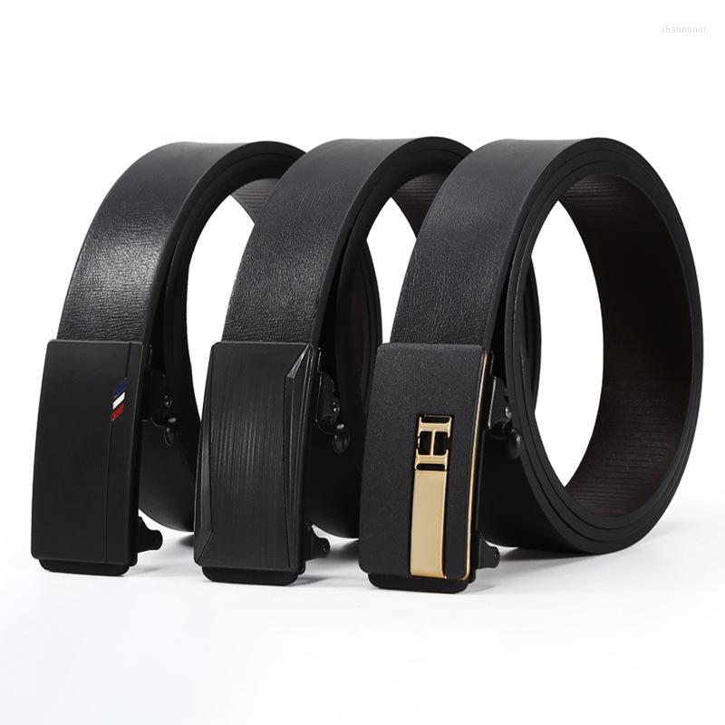 

Belts 3cm Fashion Men's Belt Toothless Automatic Buckle Convenient And Fast Business Casual For Men Wholesale, Black