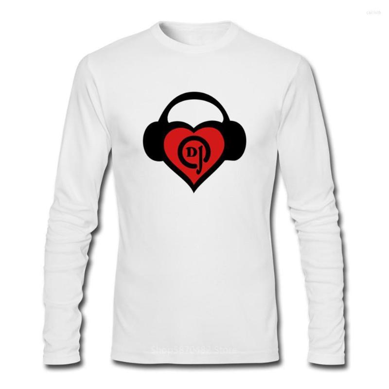 

Men's T Shirts DJ Heart Love Custom Printing Camiseta Hombre Hip Hop Fashion Men Cotton Casual Long Sleeves T-shirt Plus Size, No print