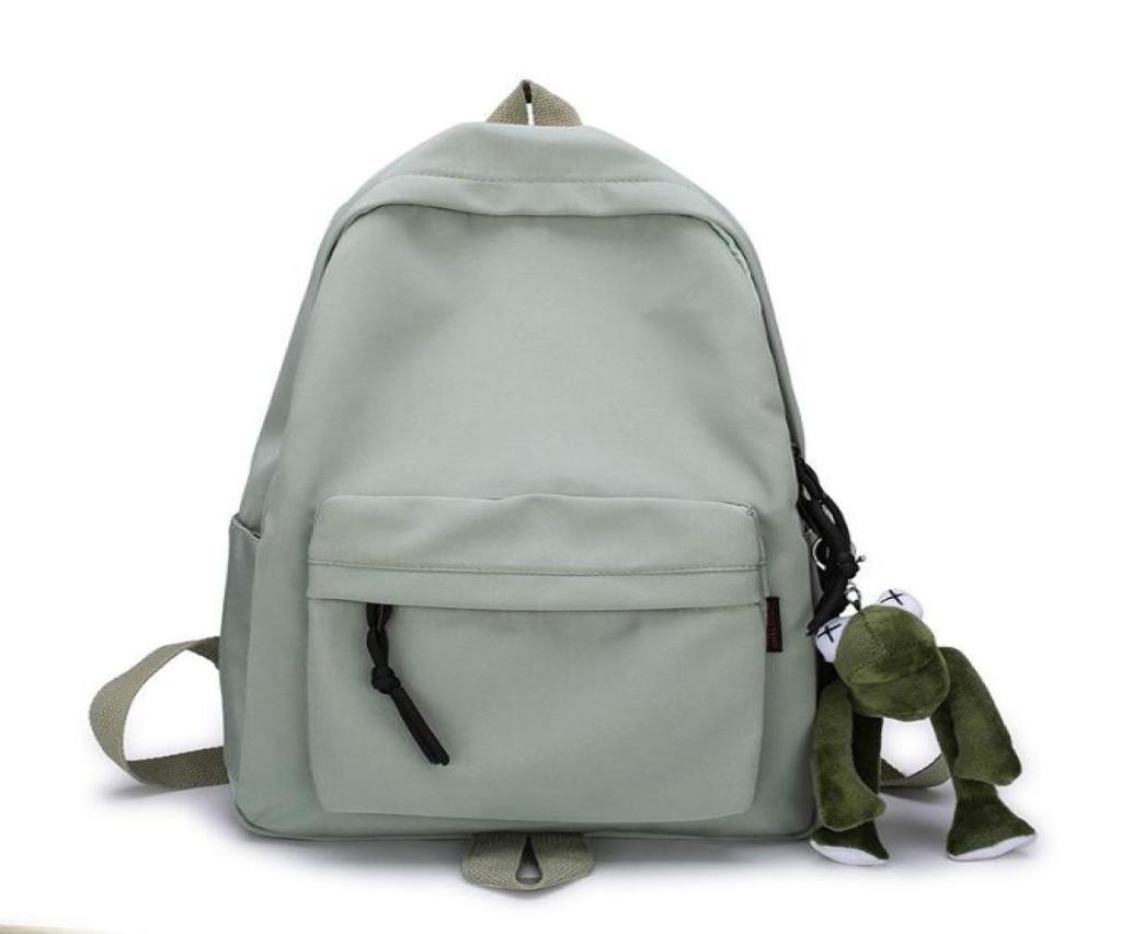 

School Bags University Student Big Capacity Solid Waterproof For Girls Boys Teen Backpack Travel Packbags High SchoolbagsSchool6097431, Black