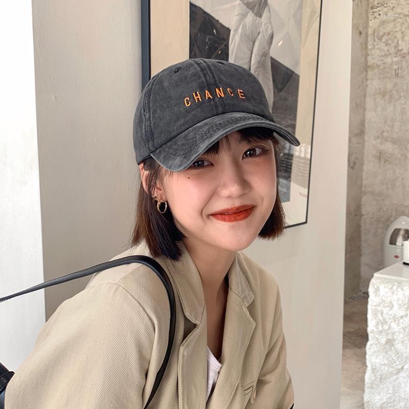 

Ball Caps 2023Do The Old Washed Baseball Cap Retro Street Letter Embroidery Hats For Men And Women Couple Sunshade, Black