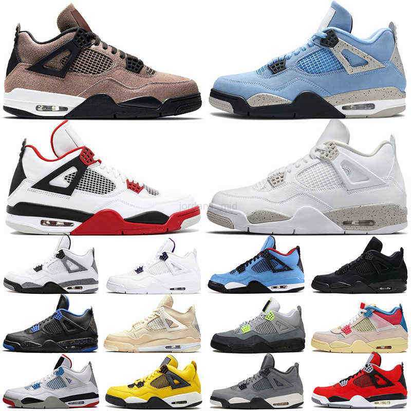 

discount 4s Basketball Shoes 4 women mens trainers sneakers University Blue Taupe Haze White Oreo Outdoor Sport chaussures size 36-47, 4s metallic pack - court purple