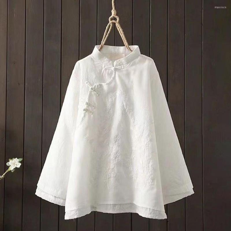 

Women's Blouses Vintage Shirt Chinese Style Plus Size Women, Green