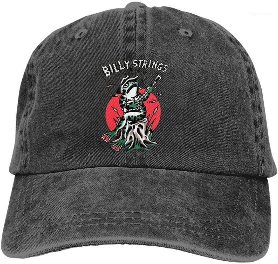 

Billy Strings Washed Denim Baseball Cap Casquette Stylish Dad Hat Adjustable Unisex12200813, Black
