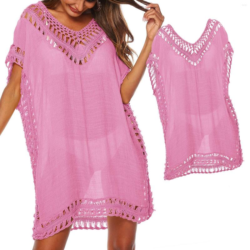 

Women's Swimwear Womens Swimsuit Cover Up Hollow Out Beach Bathing Suit Bikini Address Roller Ups For Women