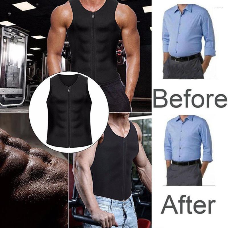 

Men's Body Shapers Neoprene Slimming Shorts Tops Sweaty Men Sports Shapewear Fast Weight Loss High Pressure Elastic With Zipper For Daily