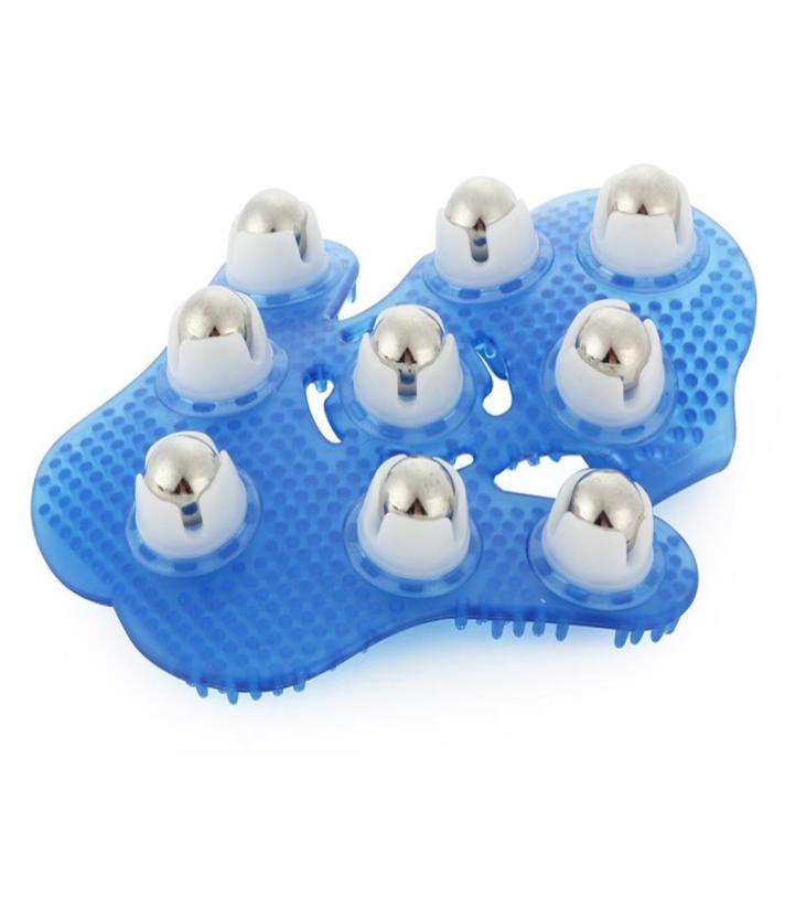 

Miniature Massager Portable Massager Glove With 9 Roller Ball Pain Relief Neck Back Shoulder Body Relaxing Massage3623392
