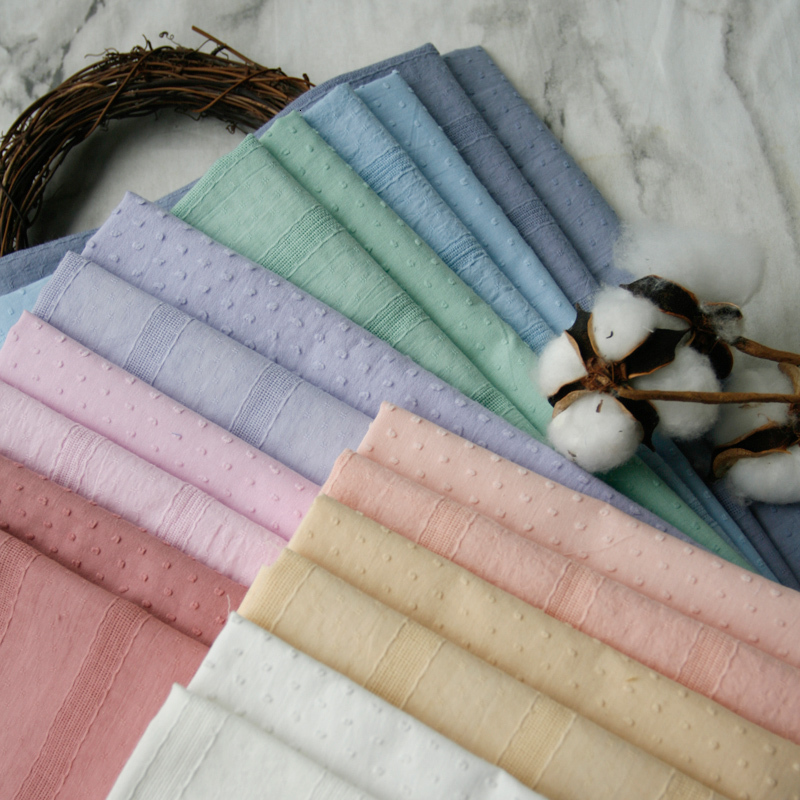 

Fabric 140x50cm Thin Transparent Solid Color Cut Flower Jacquard Embroidery Cotton Sewing Fabric Making Doll Clothes Clothing Cloth 230419