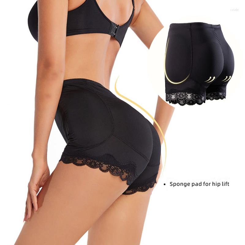 

Women' Shapers Women Body Padded BuLifter Panties Hips Enhancer Fake Shapwear Briefs Push Up Ladies Shorts, Black