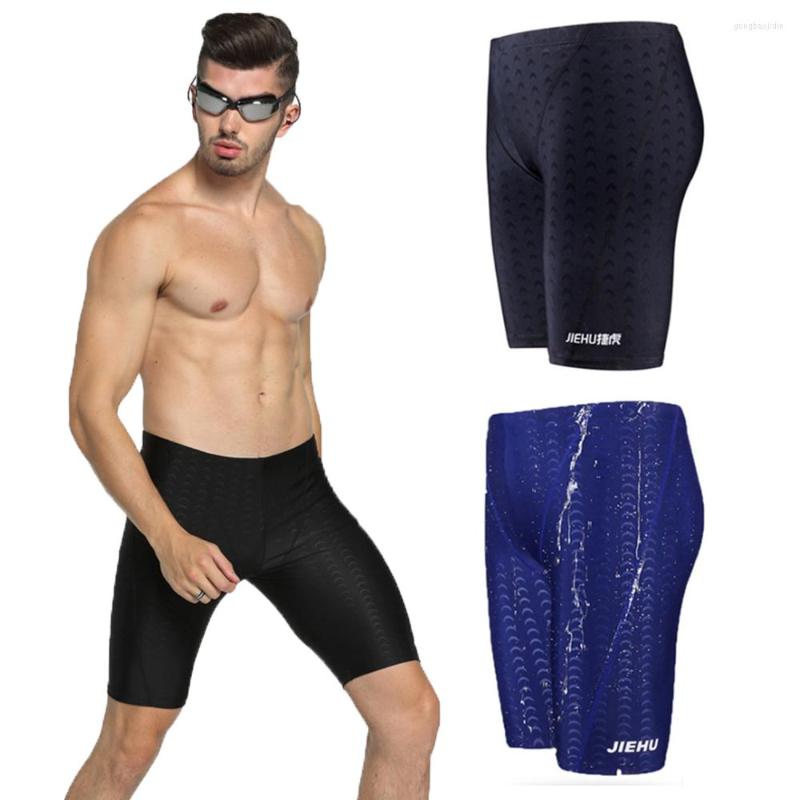 

Men's Swimwear Men's Swimming Shorts Solid Color Quick-Drying Surfing Breathable Stretch Water Sports Neach Pants, Black