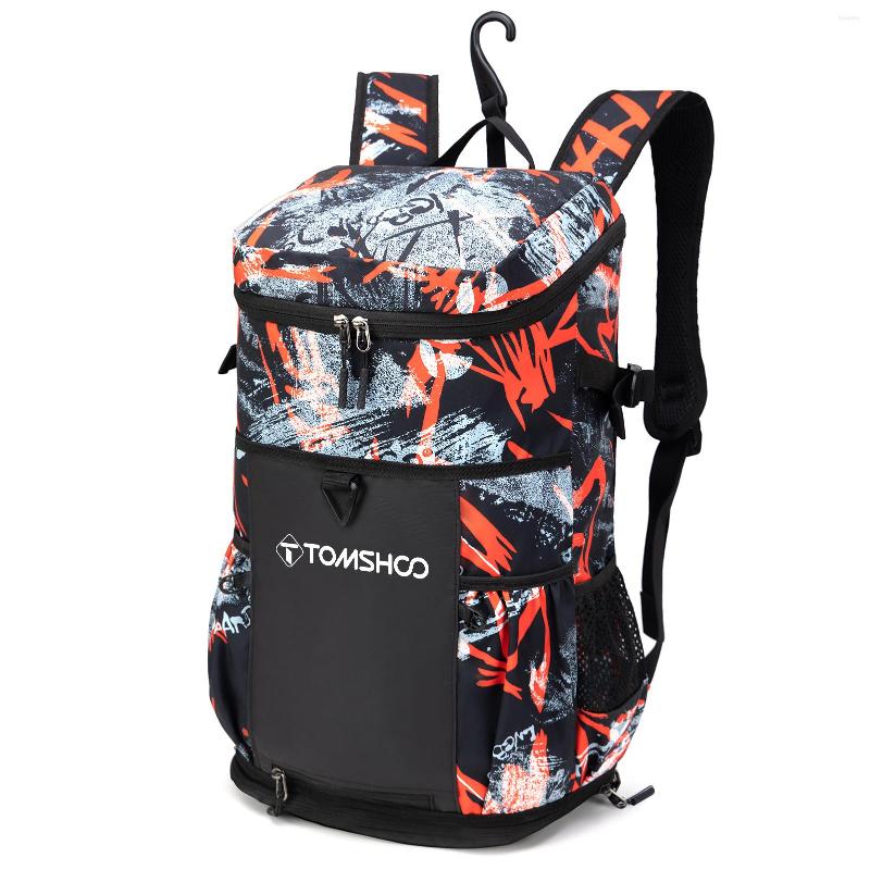 

Outdoor Bags Sports Backpack Basketball Bag Boys School Football With Shoe Compartment Soccer Ball Large Shoes, Orange