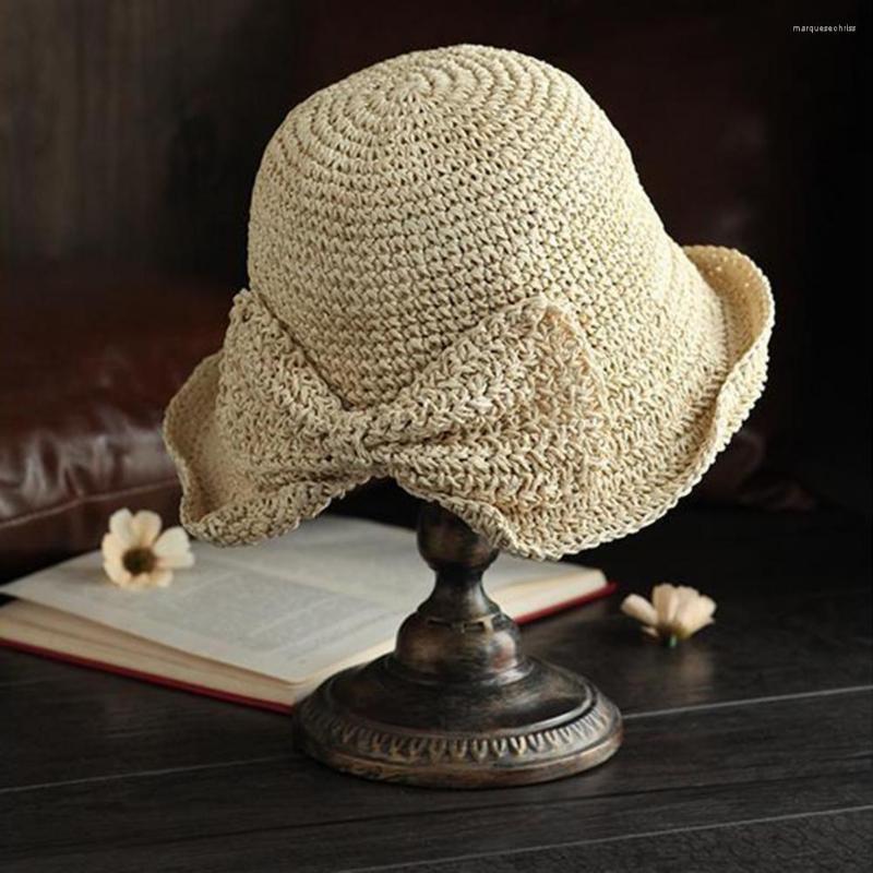 

Wide Brim Hats Fabulous Lady Summer Hat Decorative Beach Foldable Washable Vacation Women Fisherman Sunscreen, Black