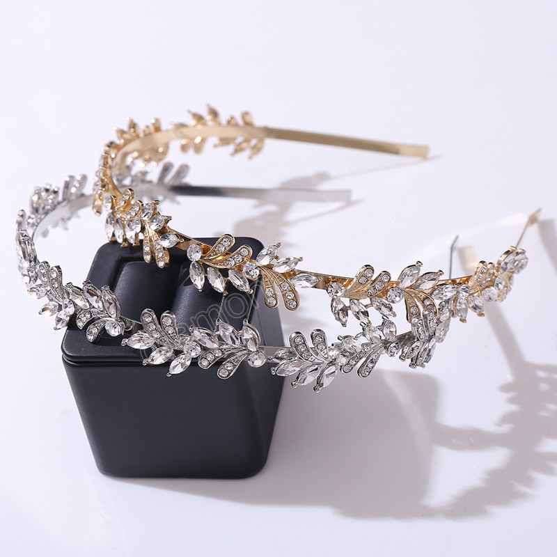

Fashion Zircon Bridal Tiara Headpiece Silver Color Crystal Wedding Crown Hair Accessories Women Birthday Party Rhinestone