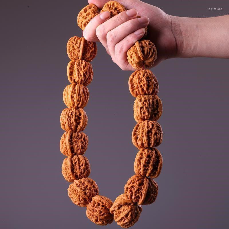 

Strand SNQPHandheld White Lion Big Walnut Personalized Long String Wen Playing Beads Buddha Bracelet