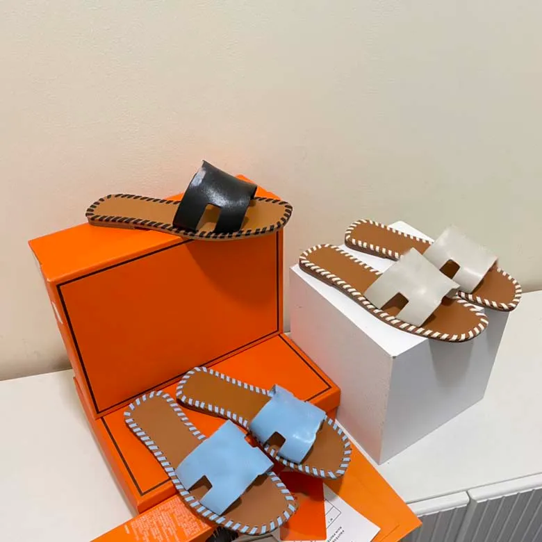 

2023 new Luxury designer suede suede sandals Womens flat slippers Cotton canvas sandals Fashion versatile beach slippers Micro Suede Rubber With box35-41, #2