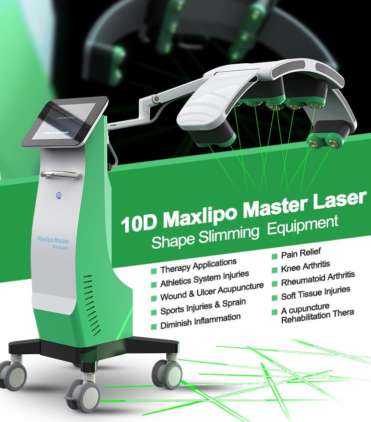 

Newest Painless Fat Removal slimming machine 10d Rotating Green Light Therapy Equipment maxlipo master laser system Improve metabolism Remodeling collagen