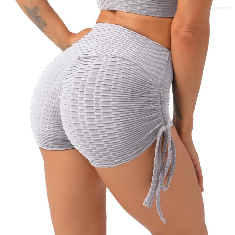 

Active Shorts Summer Breathable Yoga Pants 13 Colors Women's Bubble Fitness Clothing Bow Sexy Hip-lift Gym Leggings High Waist Sports, Orange