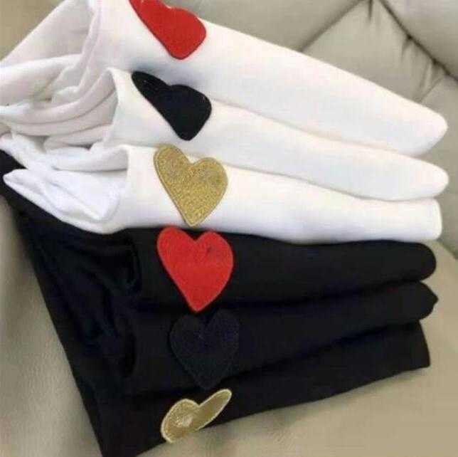 

Play designer mens t Shirts Women's cotton embroidered love eyes tshirt Couple casual loose versatile thin short-sleeved bottom shirt XS --4XL, Gray gold