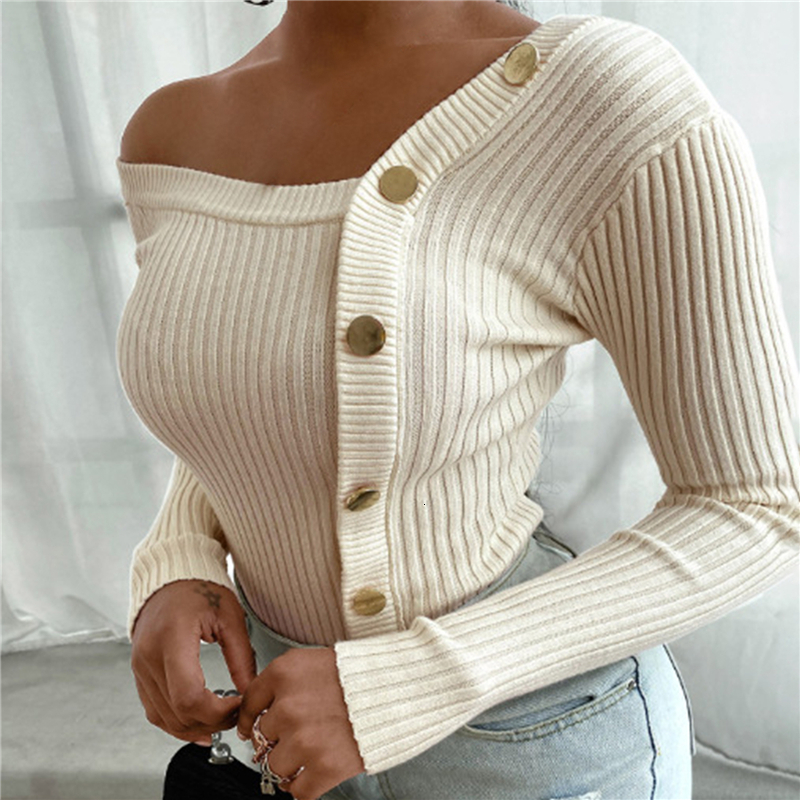 

Women's T-Shirt Fashion Women Cashmere Sweater Women Solid Color Pullover Spring Autumn Long Sleeve Knitted Sweater Slim 230419, White
