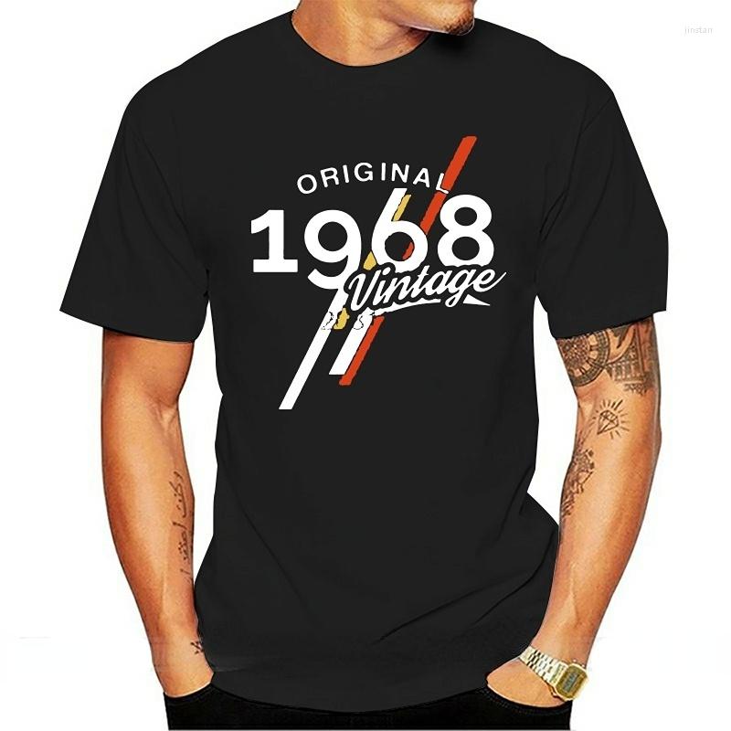 

Men's T Shirts Vintage 1968 Classic 50 Years Old Birthday Shirt Men 50th T-shirt Father Day Present Comfortable Tee, Black