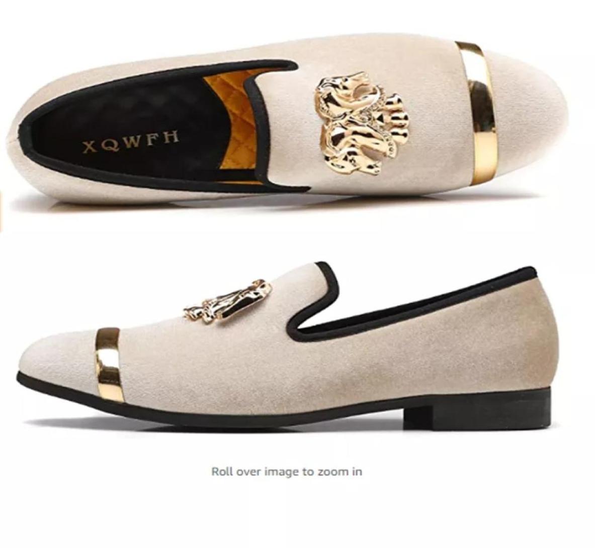 

Men Party Dinner Formal Shoes Fashion Gentleman Wedding Dress Shoes for Men Casual Shoes Beige Velvet Loafers3166195, Dark navy