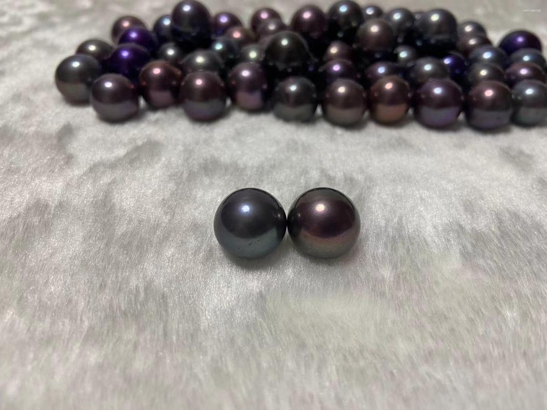 

Loose Diamonds Natural Scarce Pair Of 14-15mm Sea Genuine Purple Green Pearl Free Sahipping For Women Gemstones Jewelry