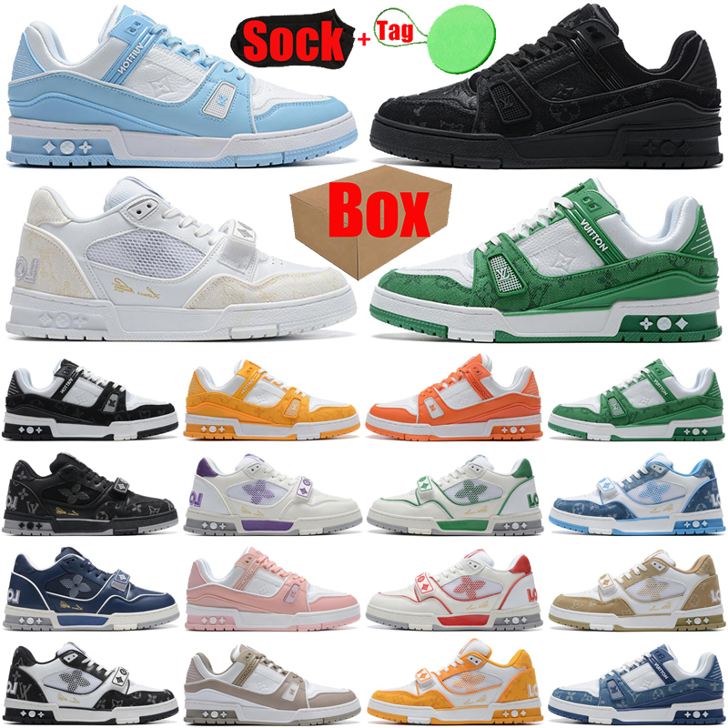 Avec box LV Chaussures Louis Vuitton Trainer Sneaker Low for Luxury Men Women Femme Mens Womens Trainers Sneakers coureurs