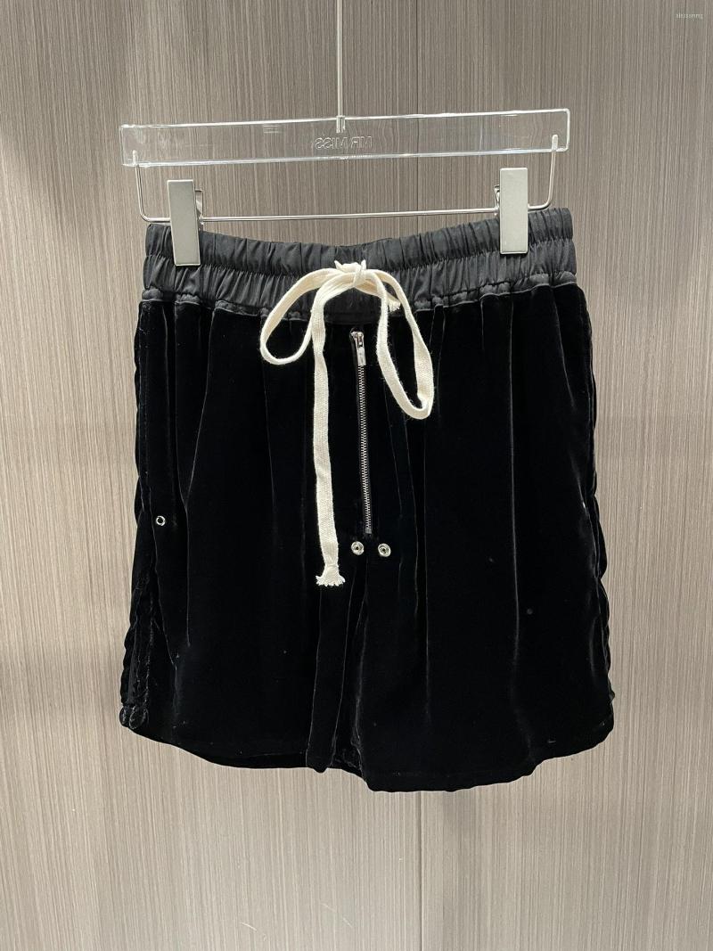

Women' Shorts The Spring 2023 Silk Velvet Easing Drape Of Tall Waist Line 0203, Black