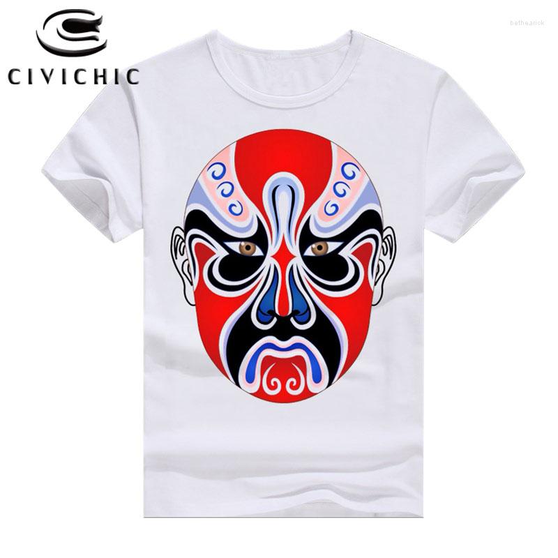 

Women's T Shirts CIVICHIC Oriental Ethnic Shirt Women Chinese Style Retro Peking Opera 3D Print Tees Face Painting Of Sichuan Drama Tops, 14