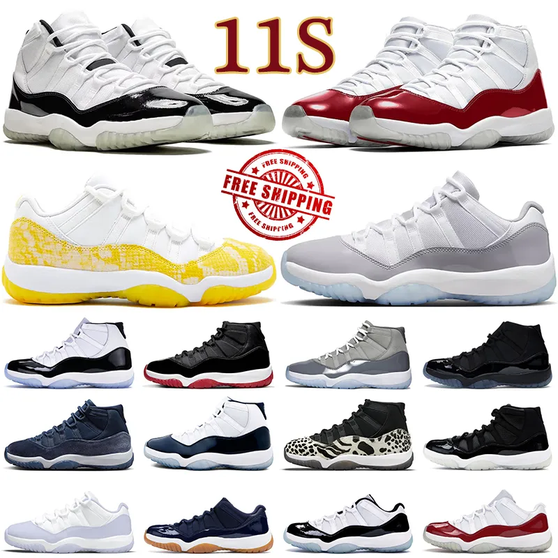 

Cherry Jumpman 11 11s men women basketball shoes j11 Cool Grey Cap and Gown Concord Bred 25th Anniversary 72-10 mens outdoor sport sneaker trainers