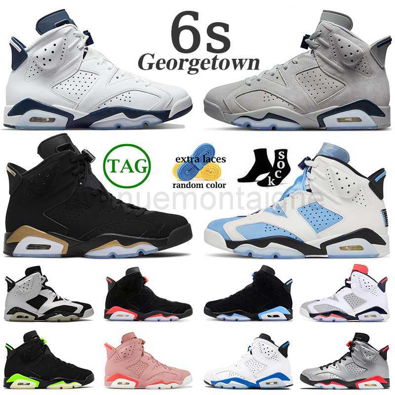 

6 6s men women basketball shoes Georgetown UNC Gold Hoops Electric Green Midnight Navy Hare Black Cat Bred Red Oreo Flint British Khaki sports sneakers, 18