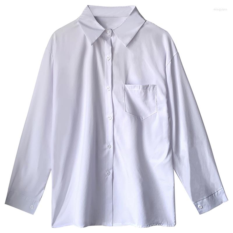 

Women' T Shirts Early Spring Topwomen 2023 Long-sleevedPOLO Collar White Shirt Female Design Sense Niche Summer Loose French Top
