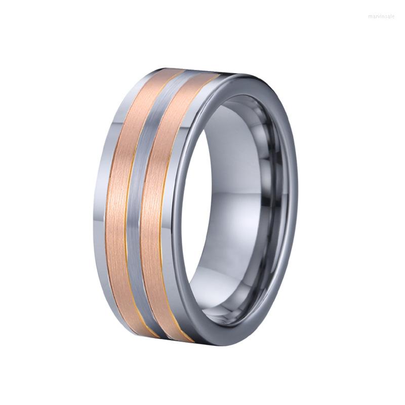 

Cluster Rings 2023 Custom Mens Jewelry 14k Rose Gold Tungsten For Men Finger Ring