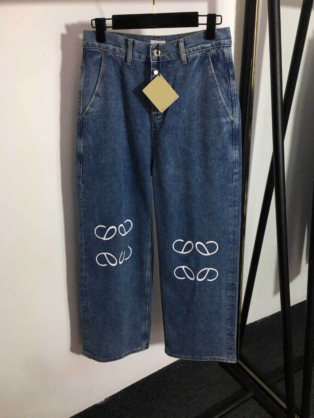 

23ss Denim jeans designer women jeans Womens Pants New logo printed high-waisted wide-leg denim trousers high quality womens clothing