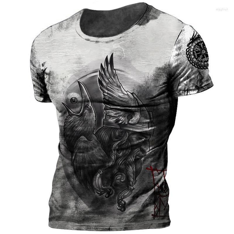 

Men's T Shirts Retro Viking Shirt For Men 3d Tattoo Print Short Sleeve Tops Tee S Oversized Casual Loose Clothing Street Sweatshirt, Myldxz210-0101
