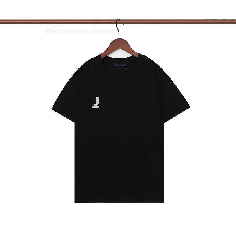 

In 2023 The New European American Brand Hook Loop Half Sleeve T -Shirt For Men And Women Short Sleeve Couple Jacket Tide ., Blue