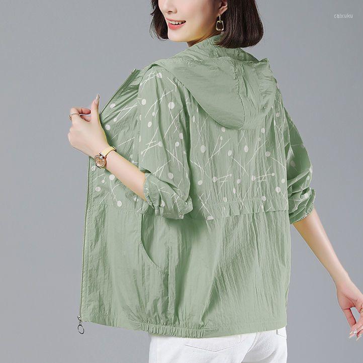 

Women's Jackets 2023 Women's Summer Fashion Sun Protection Clothing Female Loose Hooded Outerwear Ladies Short Thin Sunscreen G52, Doulv