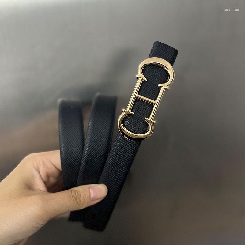 

Belts Fashion High Quality 2.5cm Letter Buckle Female Jeans Cowskin Casual, White