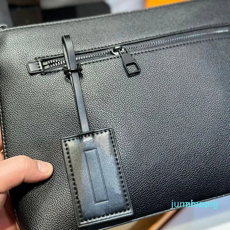 

Designer-Men's Clutch Bag Outdoor Fashion Bag Metal Design Square Camera 663 991, Black