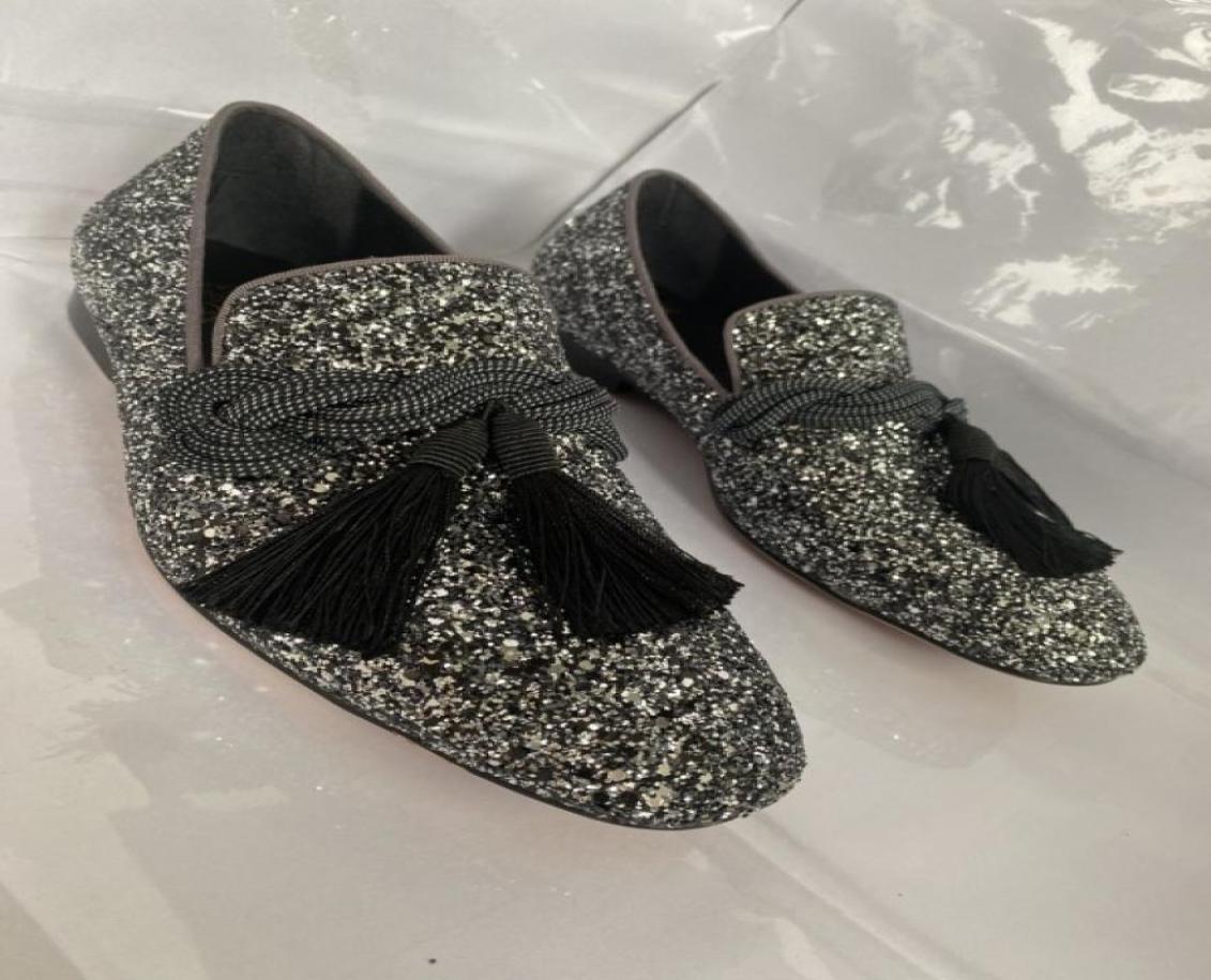 

Shinny Glitter Men Casual Shoes Flat heel High Quality Fashion Desinger Loafers Driving Boats1764588, Red