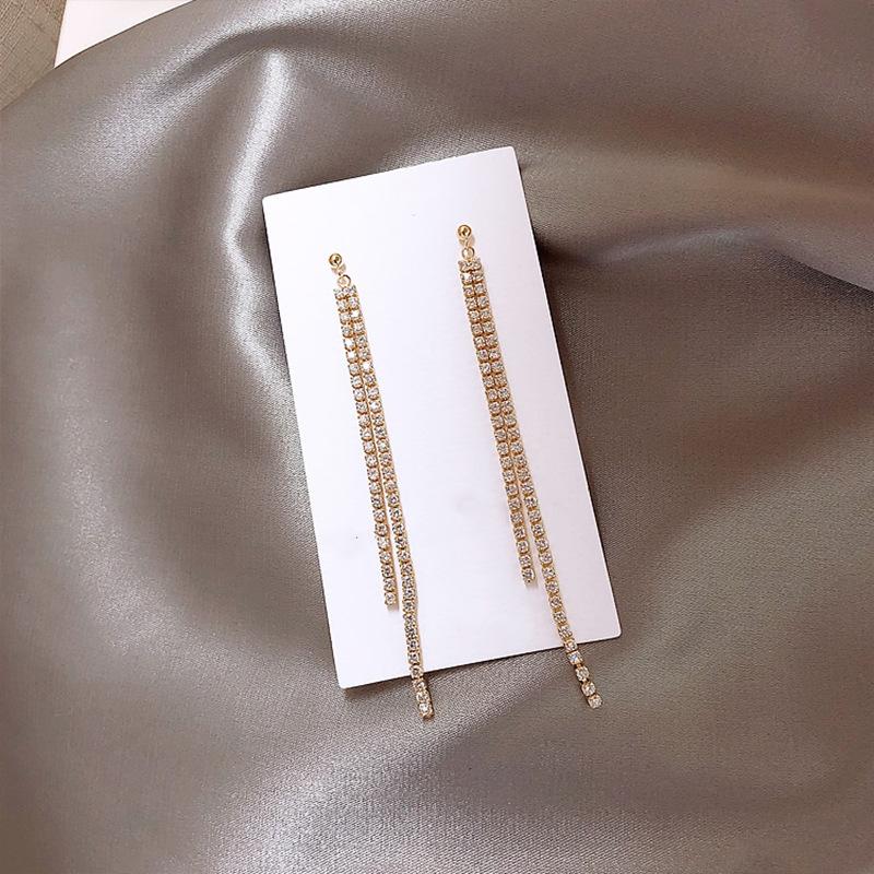 

Dangle Earrings & Chandelier Fashion Long Tassel Rhinestone For Women Crystal Luxury Pendant Exquisite Gift JewelryDangle