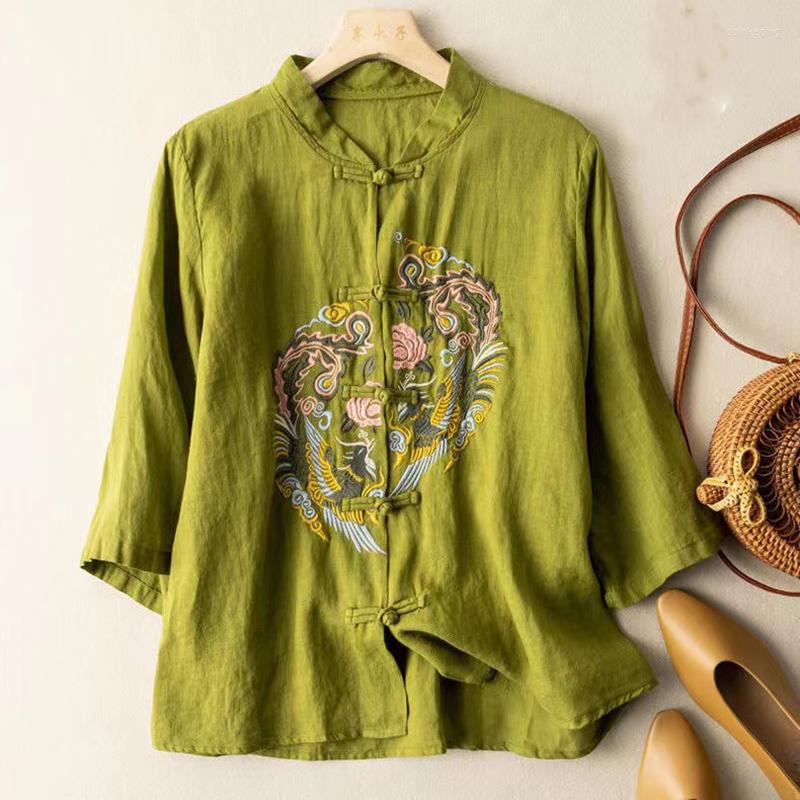 

Ethnic Clothing Chinese Traditional Clothes For Women Elegant Dresses Female Qipao Fashion Woman Blouses 2023 Embroidered Cotton Linen