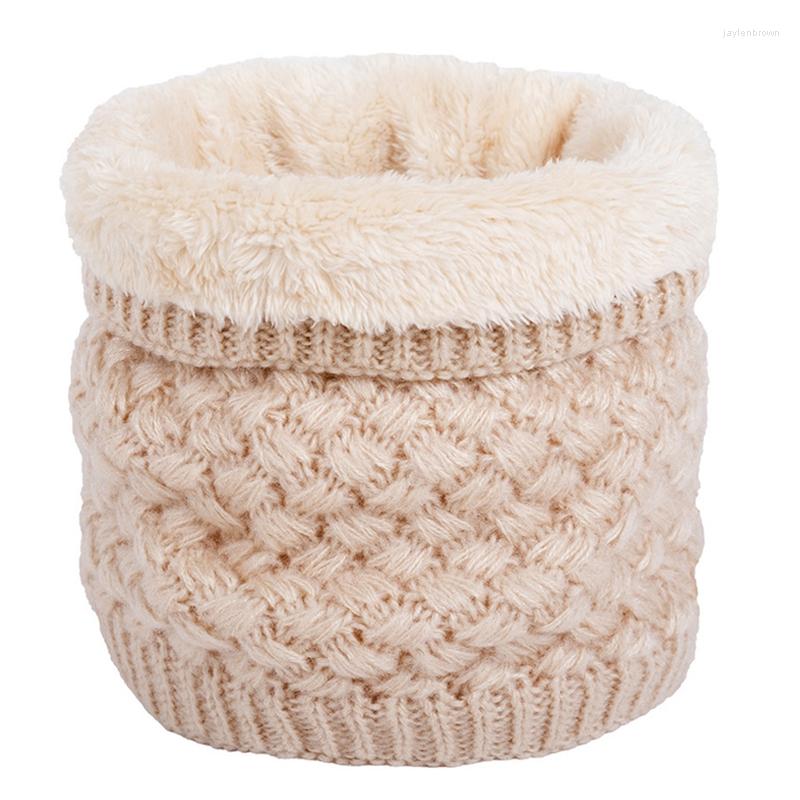 

Scarves Knitting Plush Thickening Keep Warm Korean Version Unisex Solid Color Winter Women Neck Collar Scarf Soft