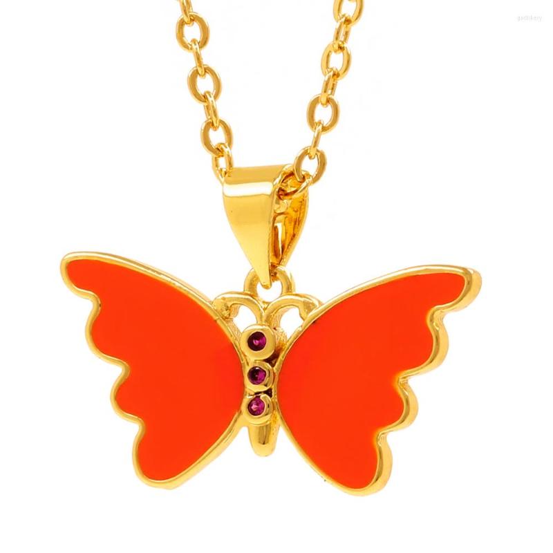 

Chains 2023 Fashion Vintage Color Dripping Oil Butterfly Choker Necklace For Women Girls Blue Animal Pendant Necklaces Jewelry Gift