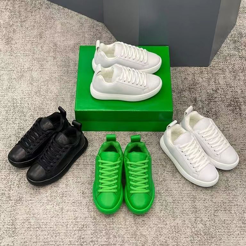 

Designer Venetas women Casual Shoes Pillow Calfskin Flatform sneakers optic white black natural rubber Parakeet low platform outdoor sports trainers size 35-40, 01 optic white natural rubber