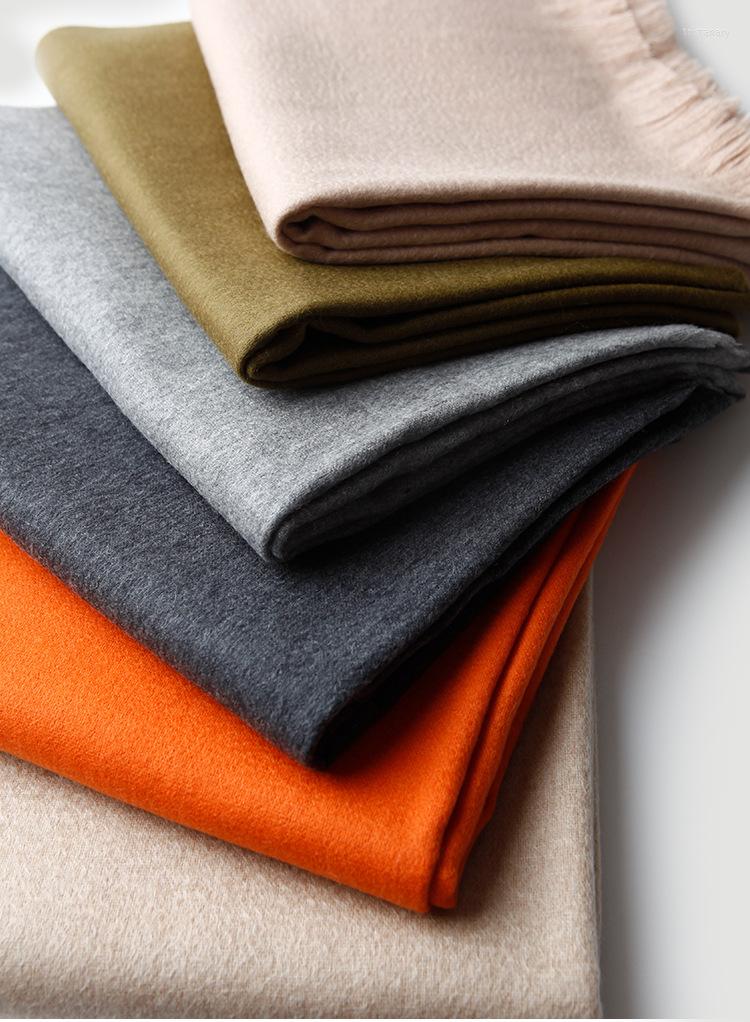 

Scarves Cashmere Scarf Women Solid Shawl Water Ripple Wrap Lady Autumn Winter Plus Size Pashmina 200-70