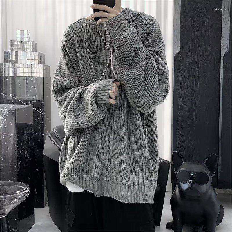 

Men's Sweaters 2023 Autumn And Winter Fashion Crew Neck Men's Loose Versatile Couple Base Sweater, Black