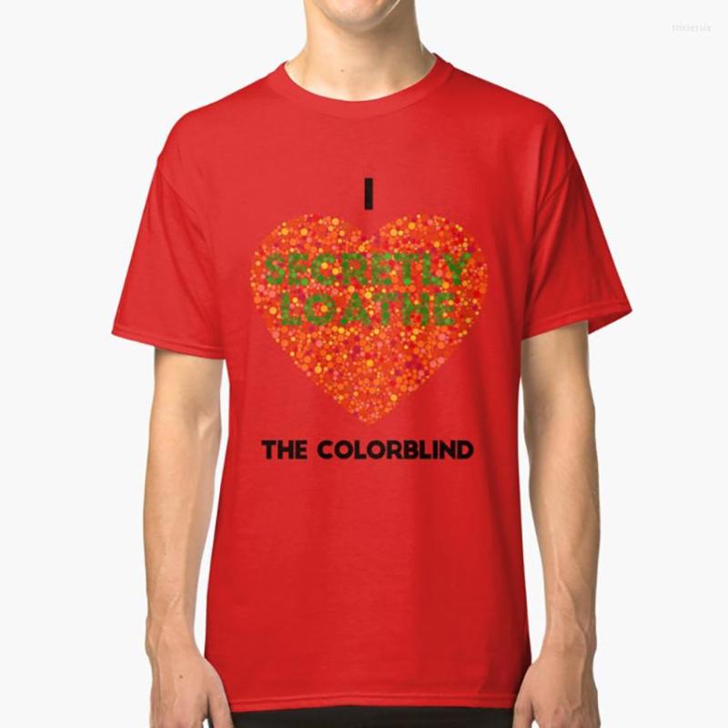 

Men's T Shirts Ishihara Colorblind Test : I Heart The ( Us Spelling ) Shirt Color Blind Colourblind Loathe, Charcoal gray