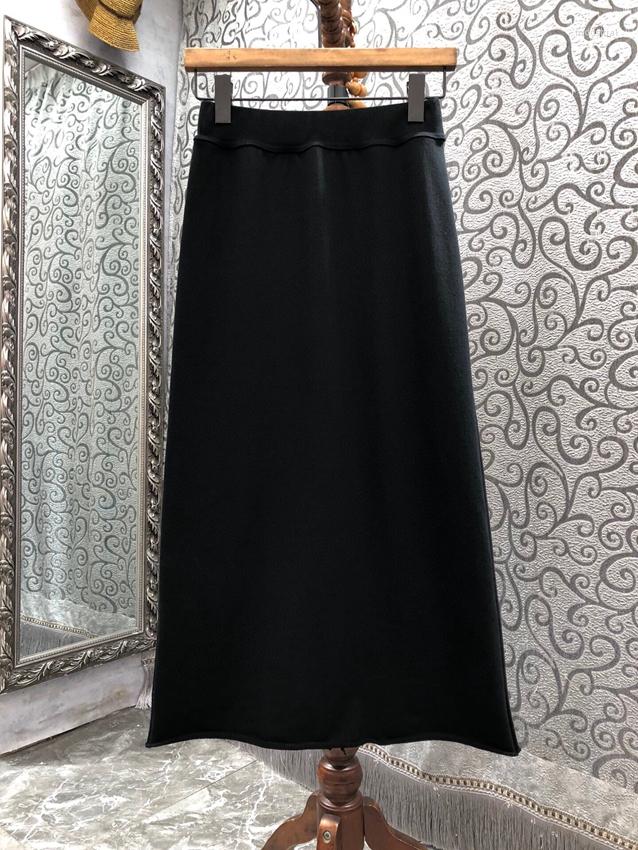 

Skirts 2023 Women Fashion Sexy Casual High Waist Slim Cover Hip Hem Split Long Dress Half Skirt 0208