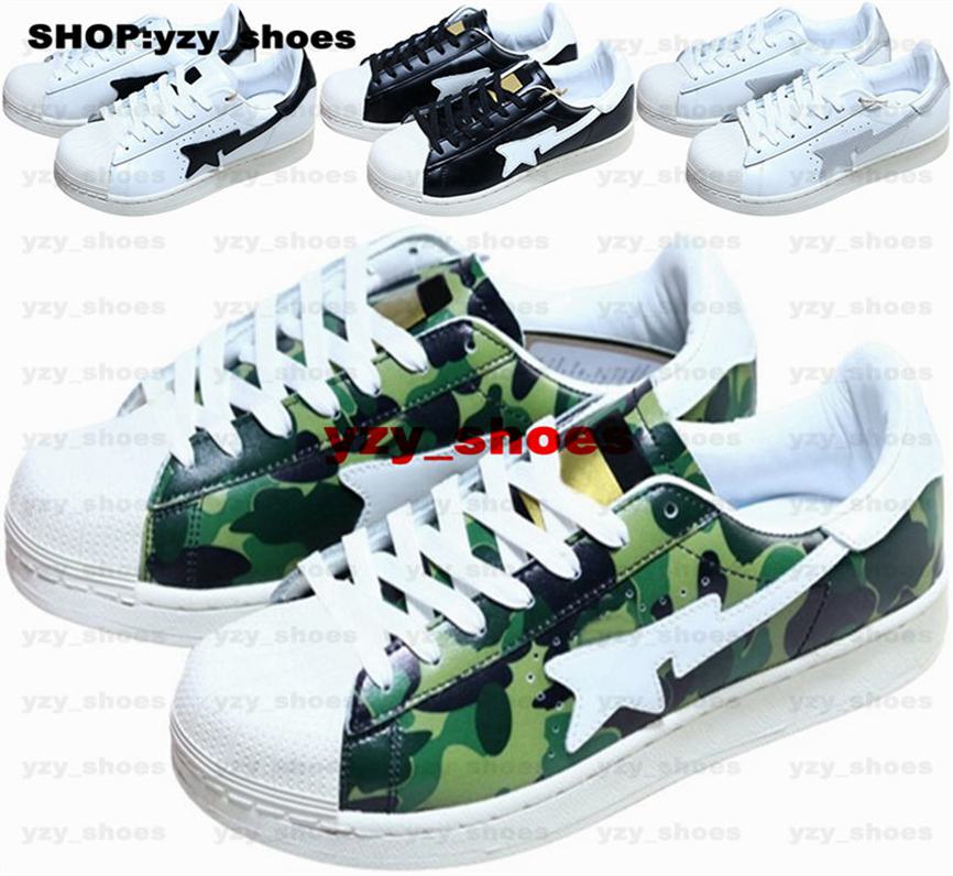 

Sneakers BapeStas Size 12 Casual Mens Superstar 80s Shoes Trainers Superstars Designer Chaussures Eur 46 ABC Camo Green Black White Gold Skateboard Us 12 Women Us12