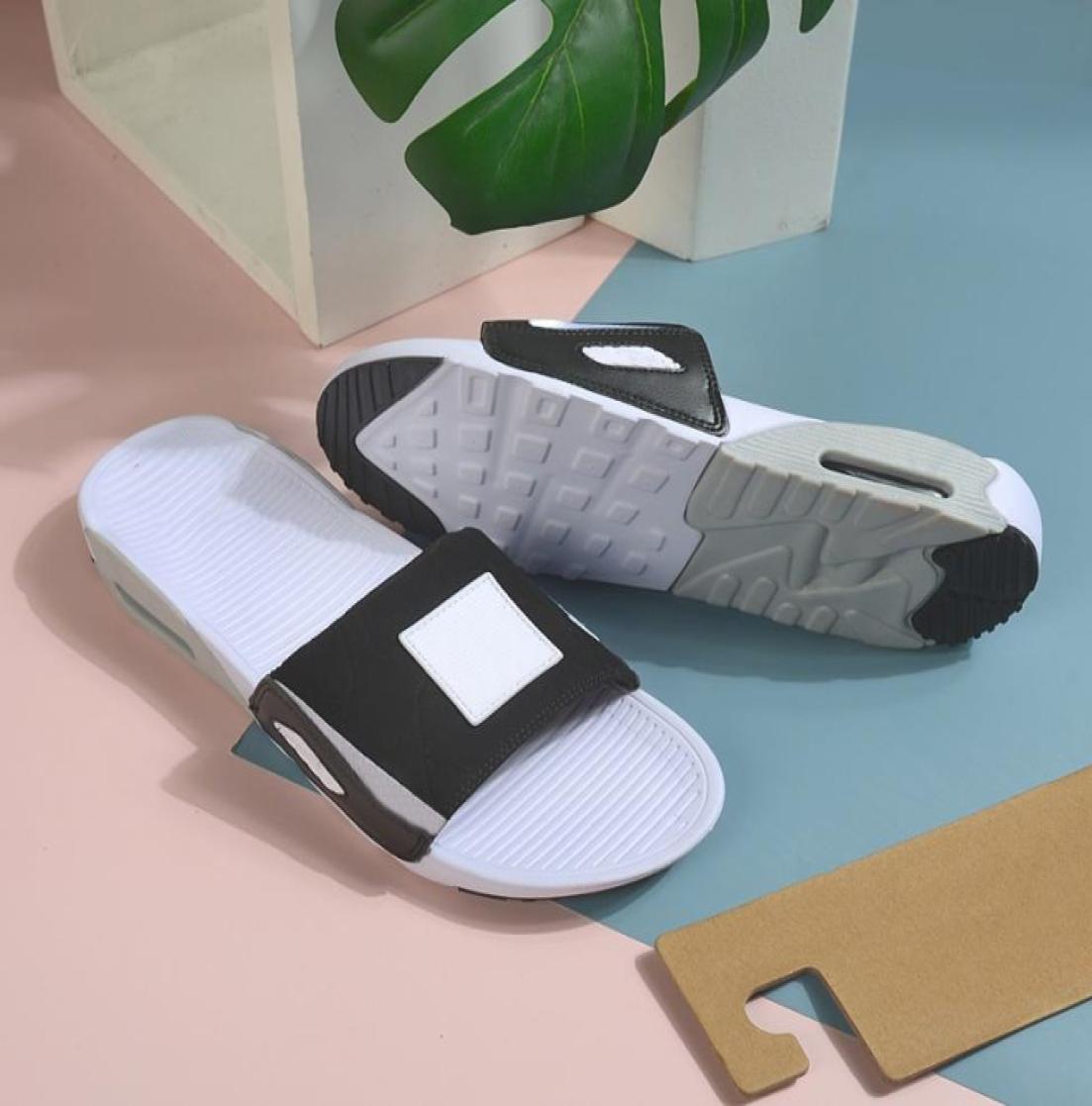 

cool Summer 90 men women slides triple black white grey outdoor mens flops beach el platform sandals 36458101259, Dark green